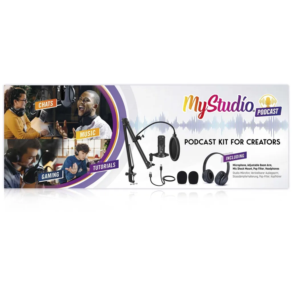 Pack Studio de Podcast MyStudio Easypix avec Accessoires de Création - 15