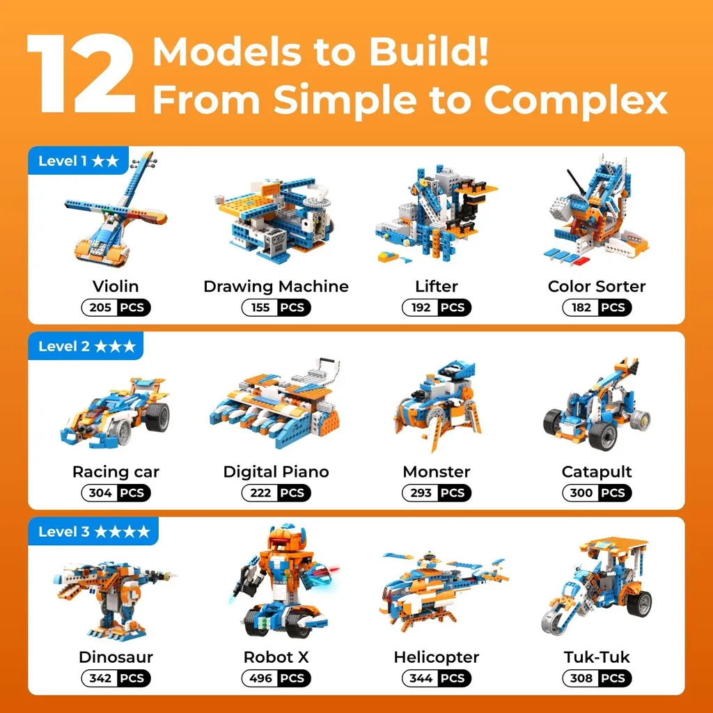 Robot programmable éducatif STEM 12 modèles avec application dédiée 600p - 3
