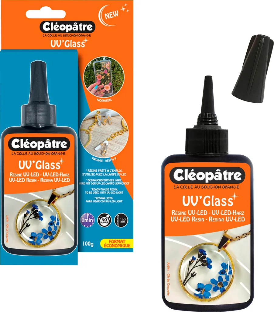 Résine UV pour Création Bijoux Cléopâtre UV'Glass 100g Transparente