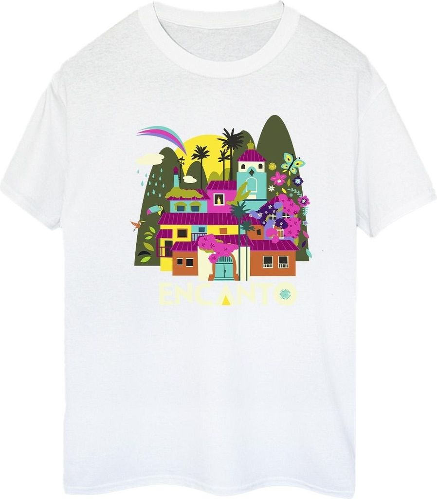 Disney - "Encanto Many Houses" T-Shirt für Damen BI22324 (M) (Weiß)