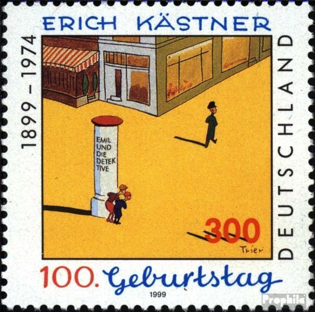 Briefmarken BRD (BR.Deutschland) 1999 Mi 2035 (kompl.Ausg.) gestempelt 100. Geburtstag Erich Kästner