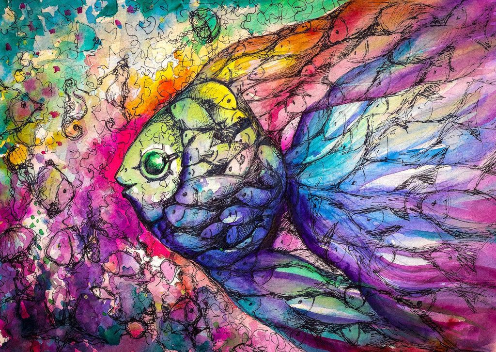 Enjoy Puzzle Puzzle Fishes - 1000 Teile buntes Spielzeug Produktbild 
