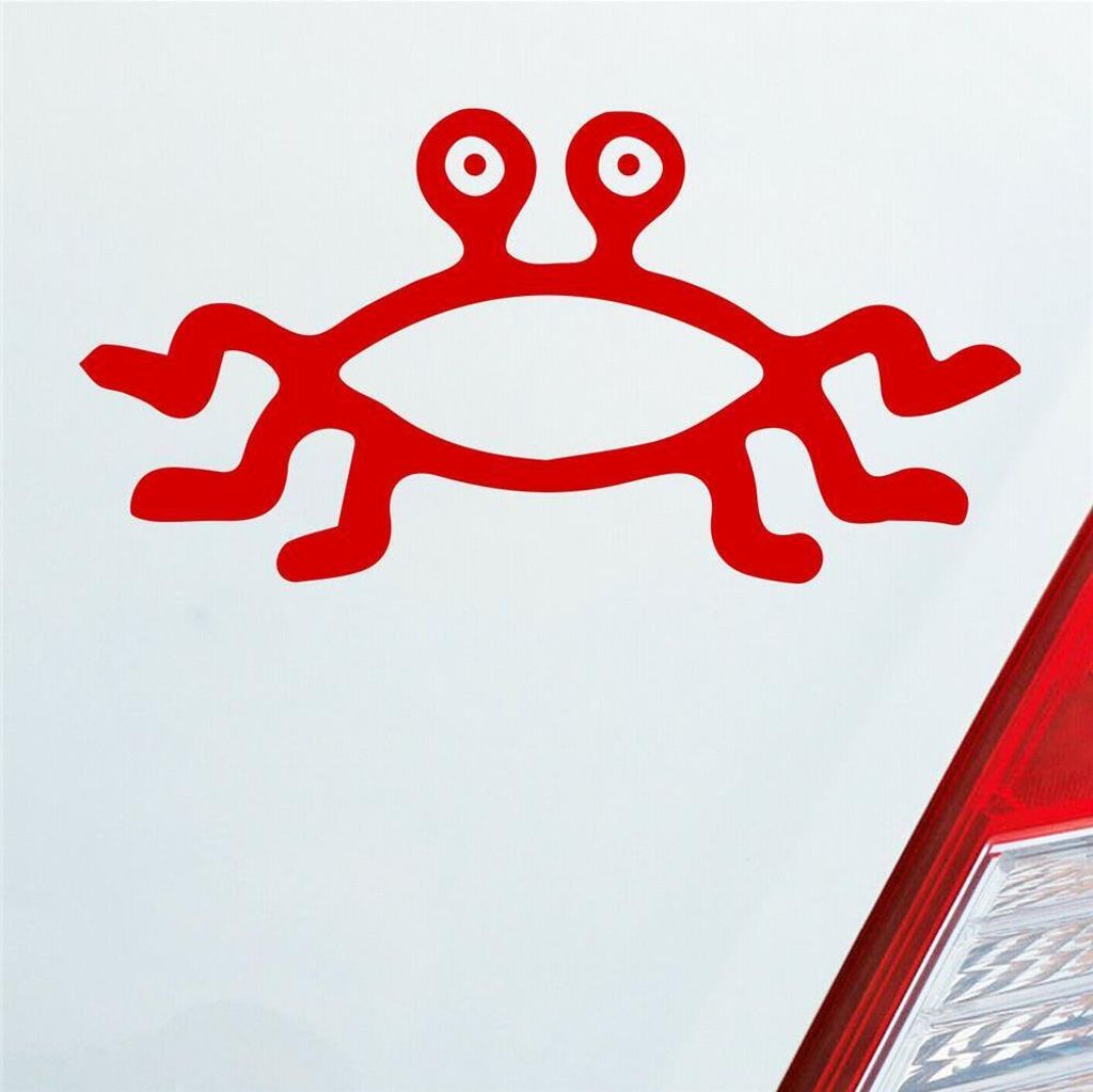 Auto Aufkleber Krabbe Krebs Sternzeichen Crab Tier Meer See 19x10 cm Rot Sticker Heckscheibenaufkleber