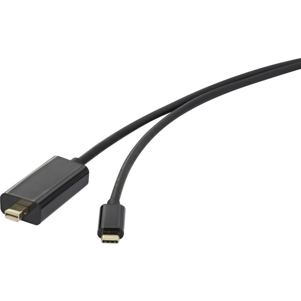 Renkforce USB-C / Mini-DisplayPort Adapterkabel USB-C Stecker, Mini DisplayPort Stecker 1.00 m Schwarz RF-3421682 USB