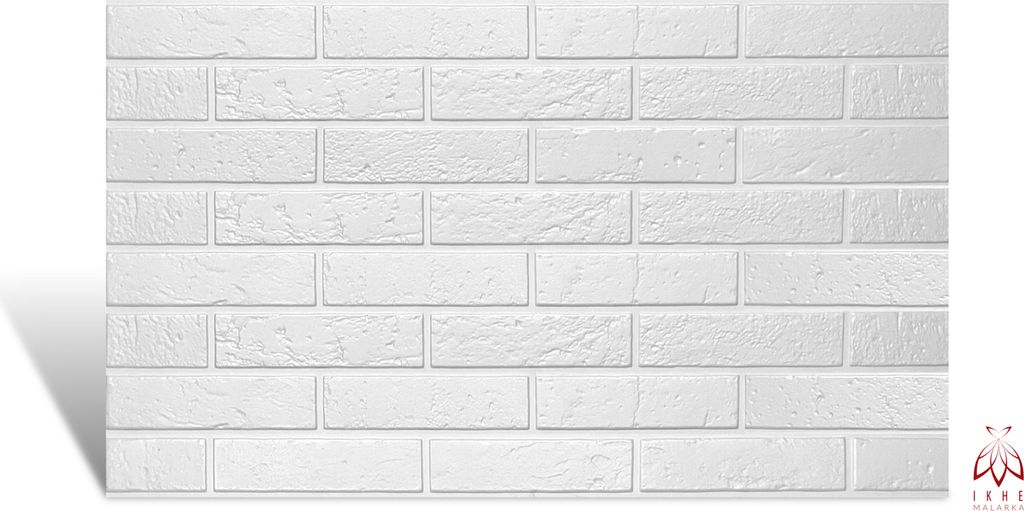 A white brick wall texture.