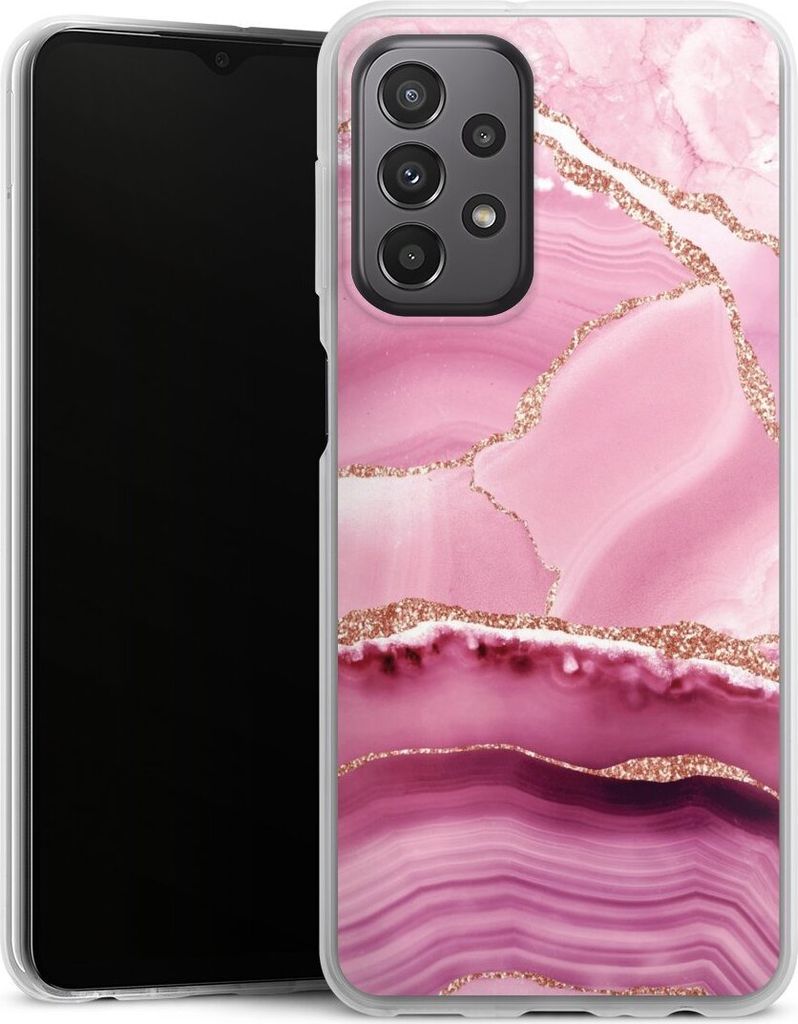 DeinDesign Slim Hülle für Samsung Galaxy A23 5G Silikon Case Ultra Dünn Handyhülle Glitzer Look Marmor Meerjungfrau