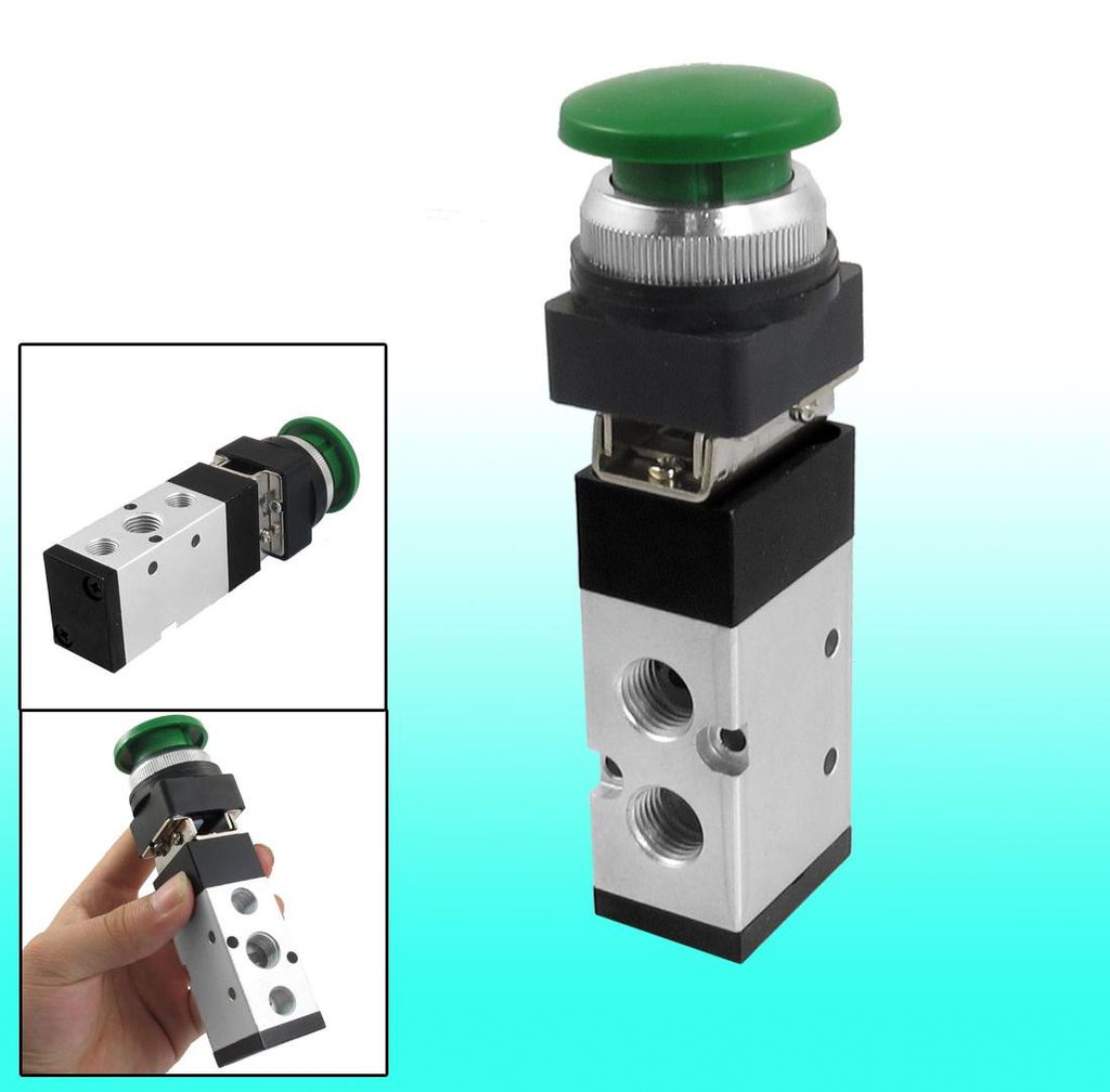 MV522PB 12mm Gewinde Eingang 2/5 grš¹n Pilzdrucktaster LuftmechanischeWegeventil DE de