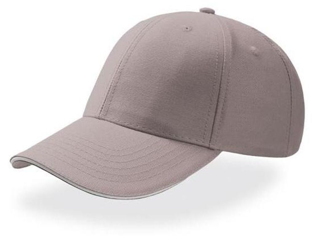 Atlantis Sport Baseballkappe mit 6 Paneelen LT885 (Einheitsgröße) (Hellgrau)