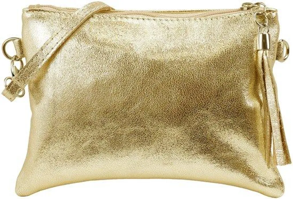 Petite pochette cuir or 24 carats G248 : l'élégance sans l'encombrement