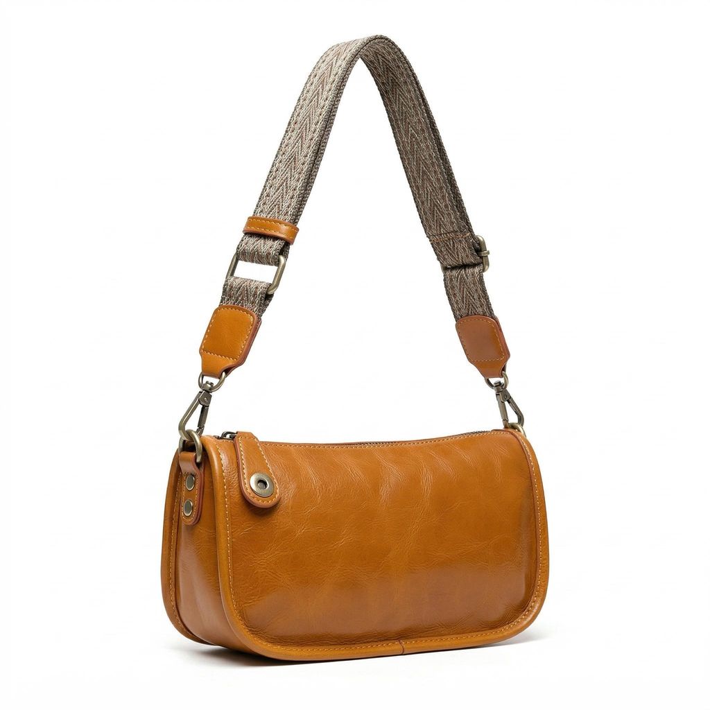 Damen Handtasche aus Echtleder – Leder Umhängetasche & Schultertasche – Vintage Crossbody Bag klein