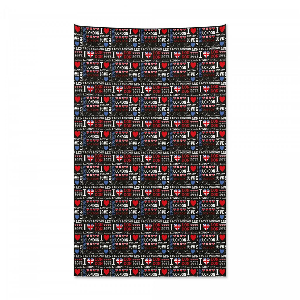 Abakuhaus London Wandteppich und Tagesdecke, Nette Herz-Liebes-Reise aus Weiches Mikrofaser Stoff Kein Verblassen Klare Farben Waschbar, 140 x 230 ...