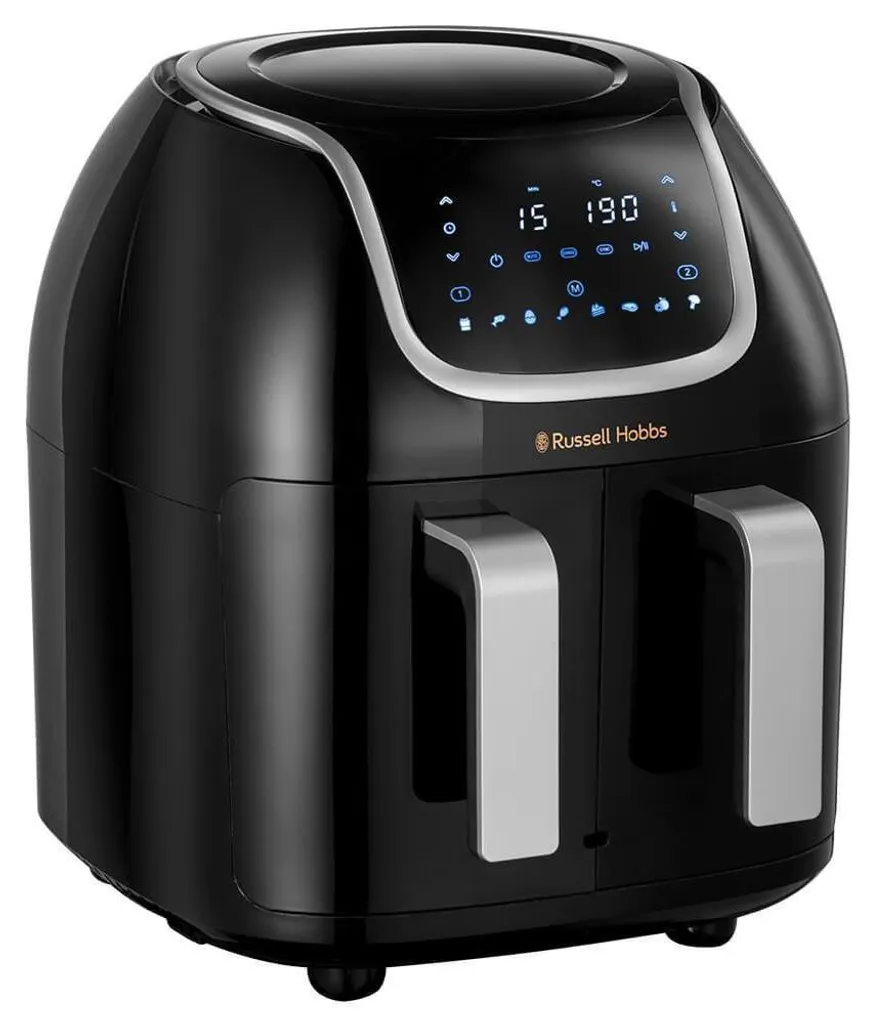 Friteuse à air chaud double bac 8,5 litres Russell Hobbs SatisFry Noir