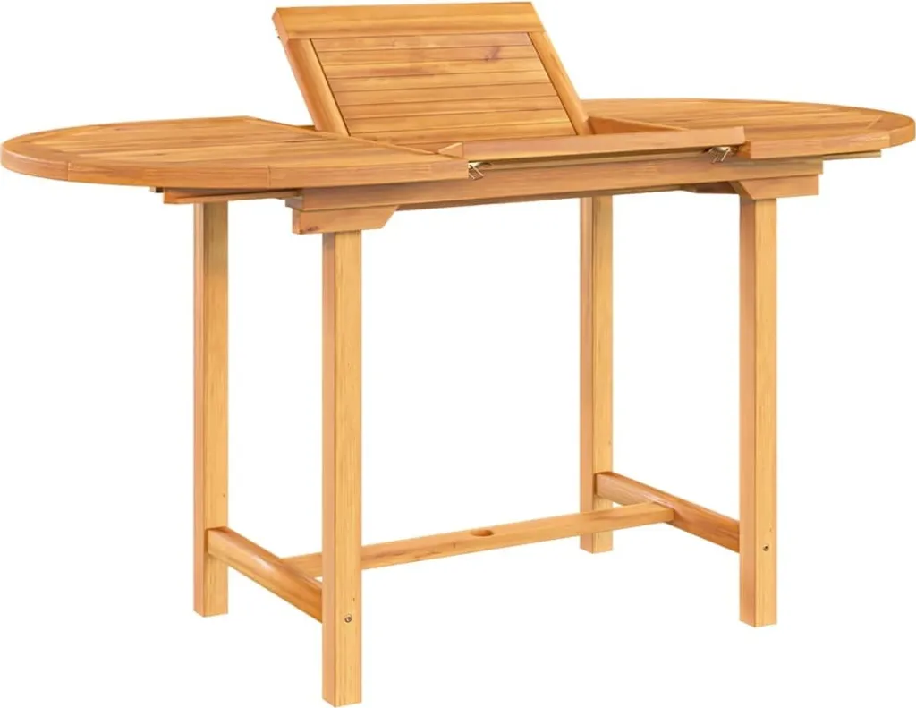 Table extensible en teck massif 160 cm résistante aux intempéries extérieures - 3