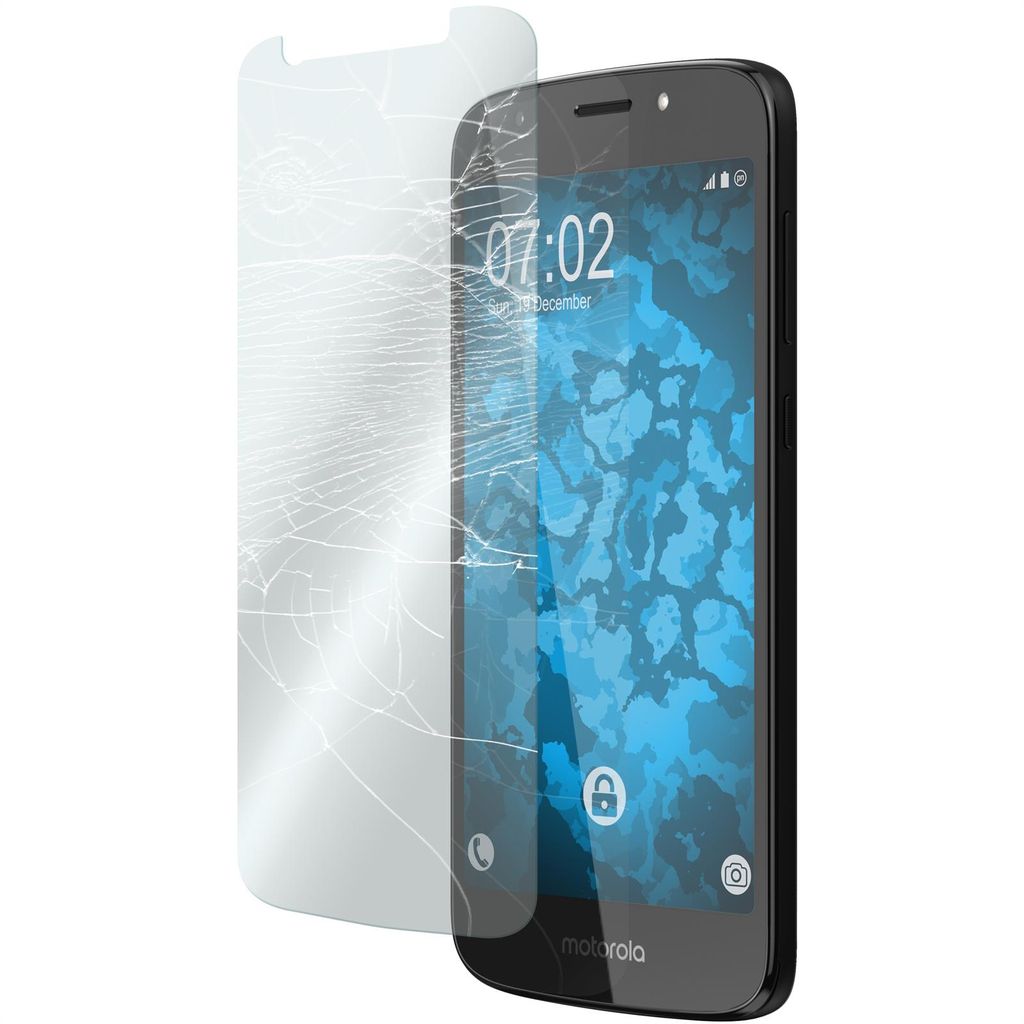 2er-Pack PhoneNatic Glas-Folie klar kompatibel mit Motorola Moto E5 Play Go - Panzerglas für Moto E5 Play Go