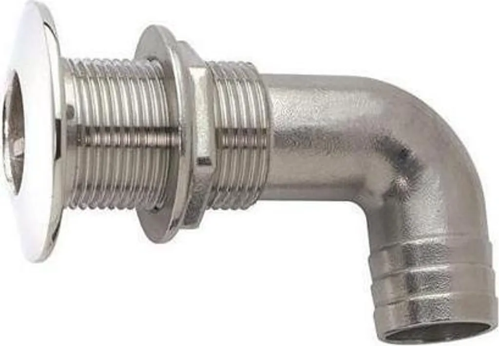 Attwood 66579-1 Évent de Coque en Acier 316 pour Tuyau de 1 1/8 Pouce