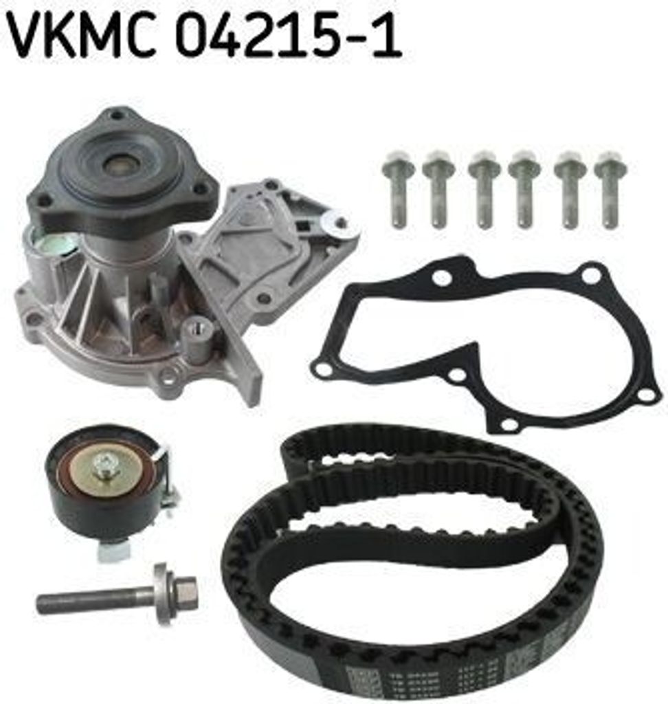 SKF VKMC 04215-1 Wasserpumpe + Zahnriemensatz OE 1004297 kompatibel mit C-Max, Focus, Galaxy, Kuga, Mondeo, S-Max