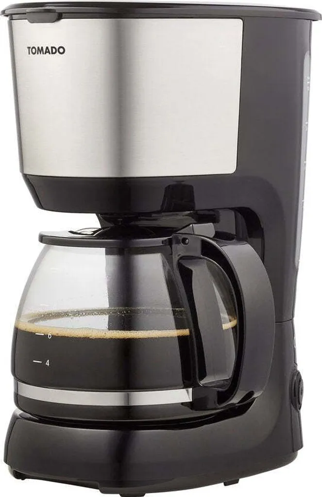 Cafetière à filtre 10 tasses Tomado - Machine à café manuelle Inox Noir