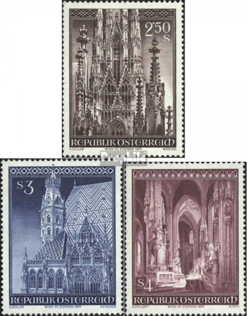Briefmarken Österreich 1977 Mi 1544-1546 (kompl.Ausg.) gestempelt Stephansdom