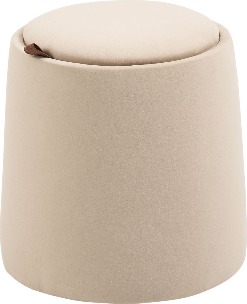 HOMCOM 2-in-1 Ottoman Stool Poggiapiedi rotondo con spazio Immagine del prodotto 
