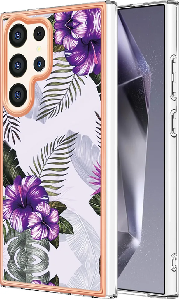 Custodia per Samsung Galaxy S24 Ultra modello TPU silicone antiurto Custodia bumper viola