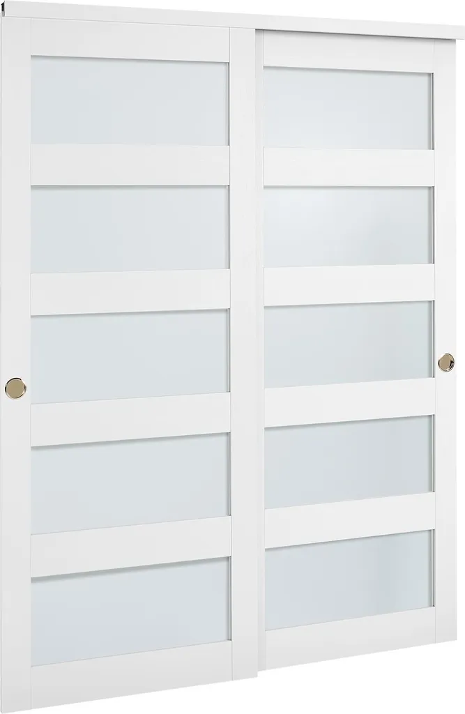 Système de Porte Coulissante pour Dressing et Armoire 152x203cm Blanc