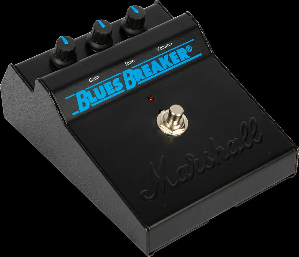 Marshall Bluesbreaker réédition pédale crunch analogique boîtier or