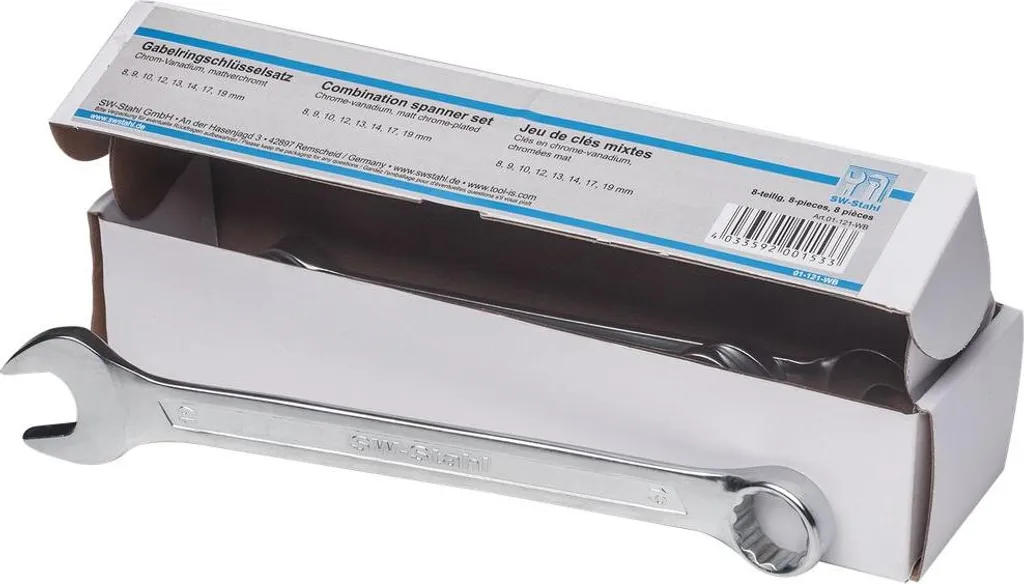 Chiavi Combinate Professionali SW-Stahl 01-121-WB | Kit 8 Pezzi Cr-V