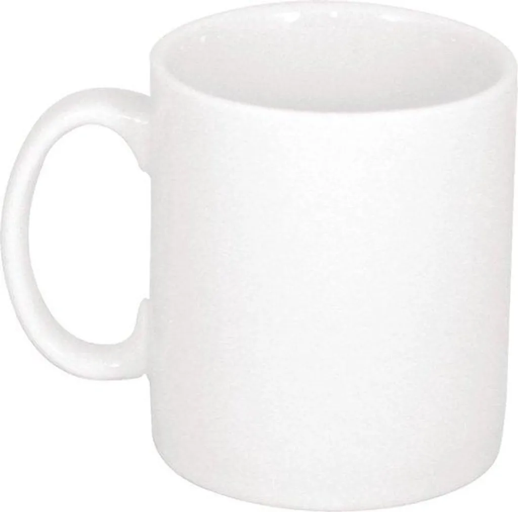 Mugs en porcelaine 10 oz pour café et thé - Design blanc pur émaillé résistant