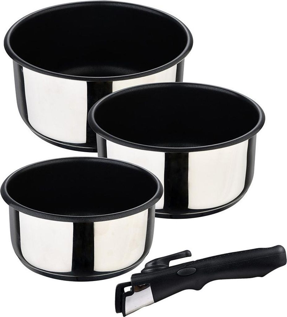 Set 3 pentole click & cook in acciaio inox bergner Immagine del prodotto 