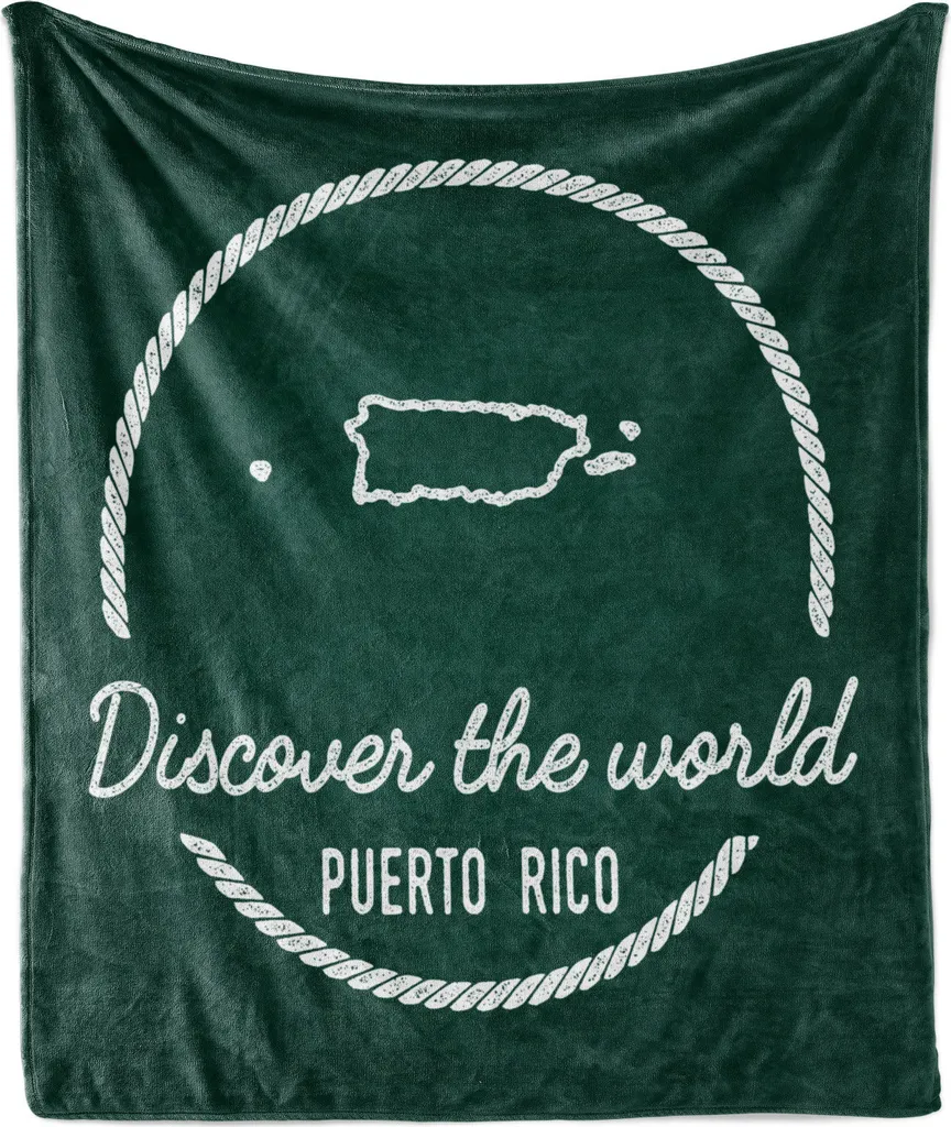 Coperta Morbida ABAKUHAUS Puerto Rico 125x175 cm Verde Bosco