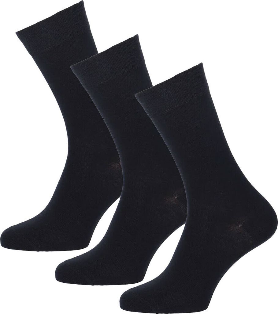 Uni Baumwolle Socke DAILY LIFE 3-er Pack schwarz-43-46