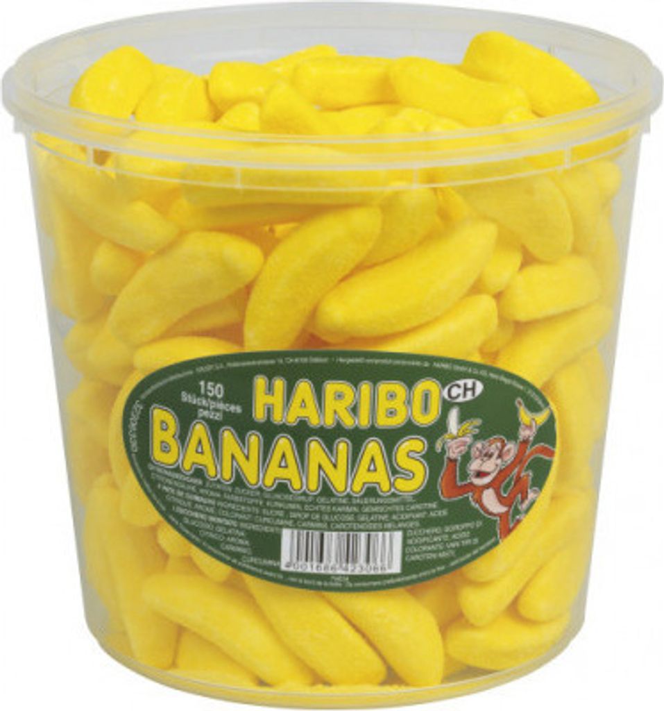 Haribo Bananas Fruchtgummi 150er 1200g Produktbild 