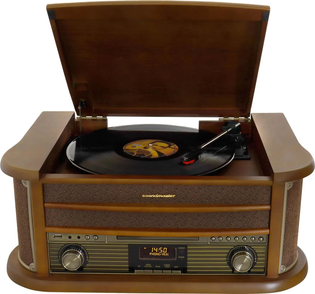 Chaîne Stéréo Rétro Soundmaster NR565DAB pour Vinyles et Radio Numérique