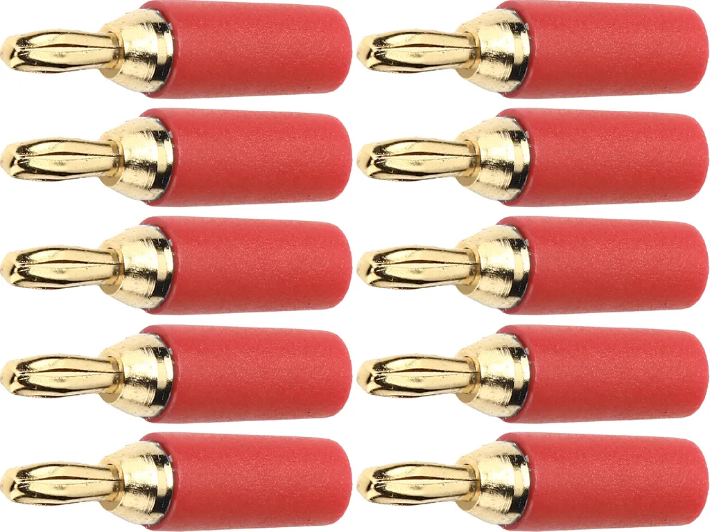 Spine A Banana Marhynchus In Ottone Placcato Oro – 2,5 Mm, 5 Set (10 Pezzi) – Per Saldatura – 30V-60V, 10A – Connettori Per Altoparlanti E Pannelli