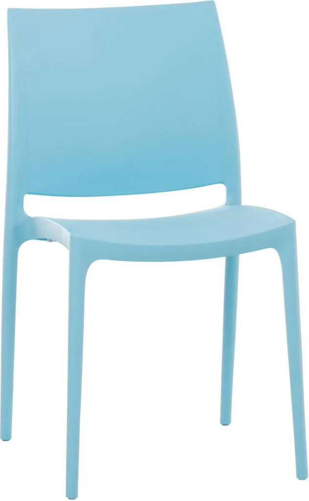 Sedia a Secchiello Azzurro Moderna Resistente UV Design Impilabile