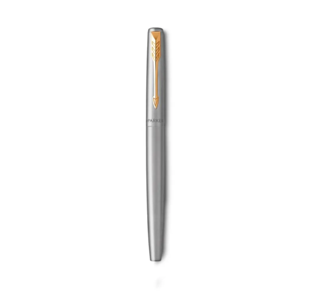 Écriture fluide avec le stylo plume Parker Jotter en acier brossé M