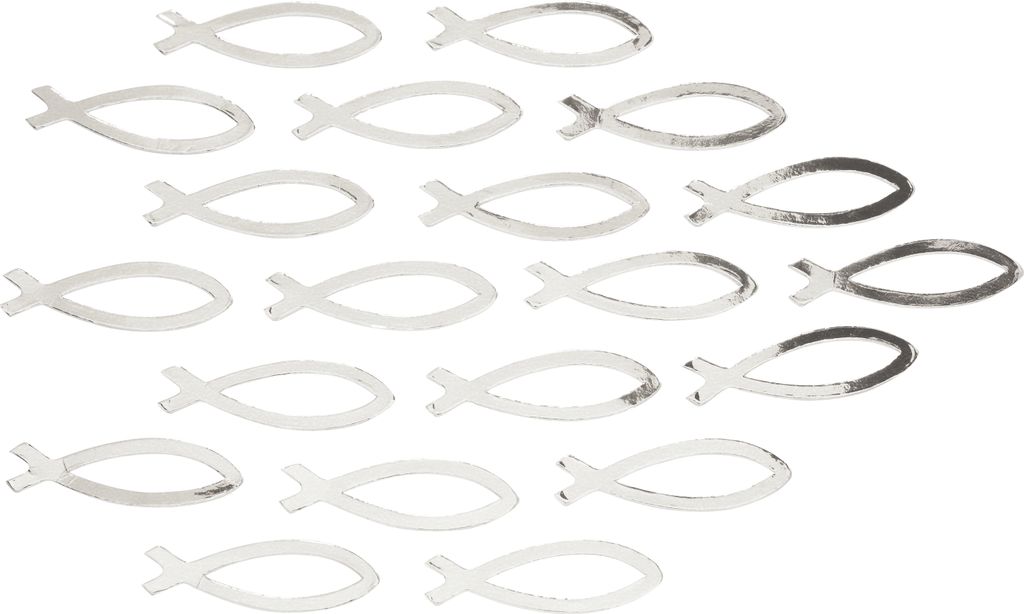 Streuteile Fische, 20 Stück Silber Produktbild 