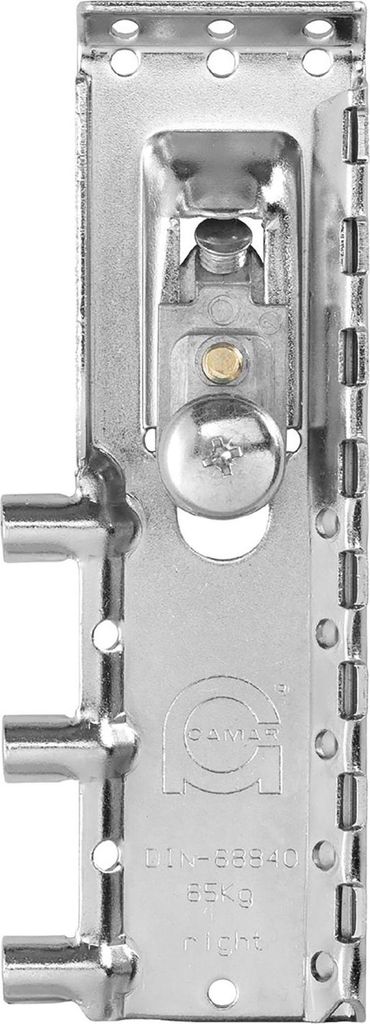 CAMAR Schrankaufhänger 816AS rechts, H 12 mm, T 10 mm, Stahl verzinkt/Zamak