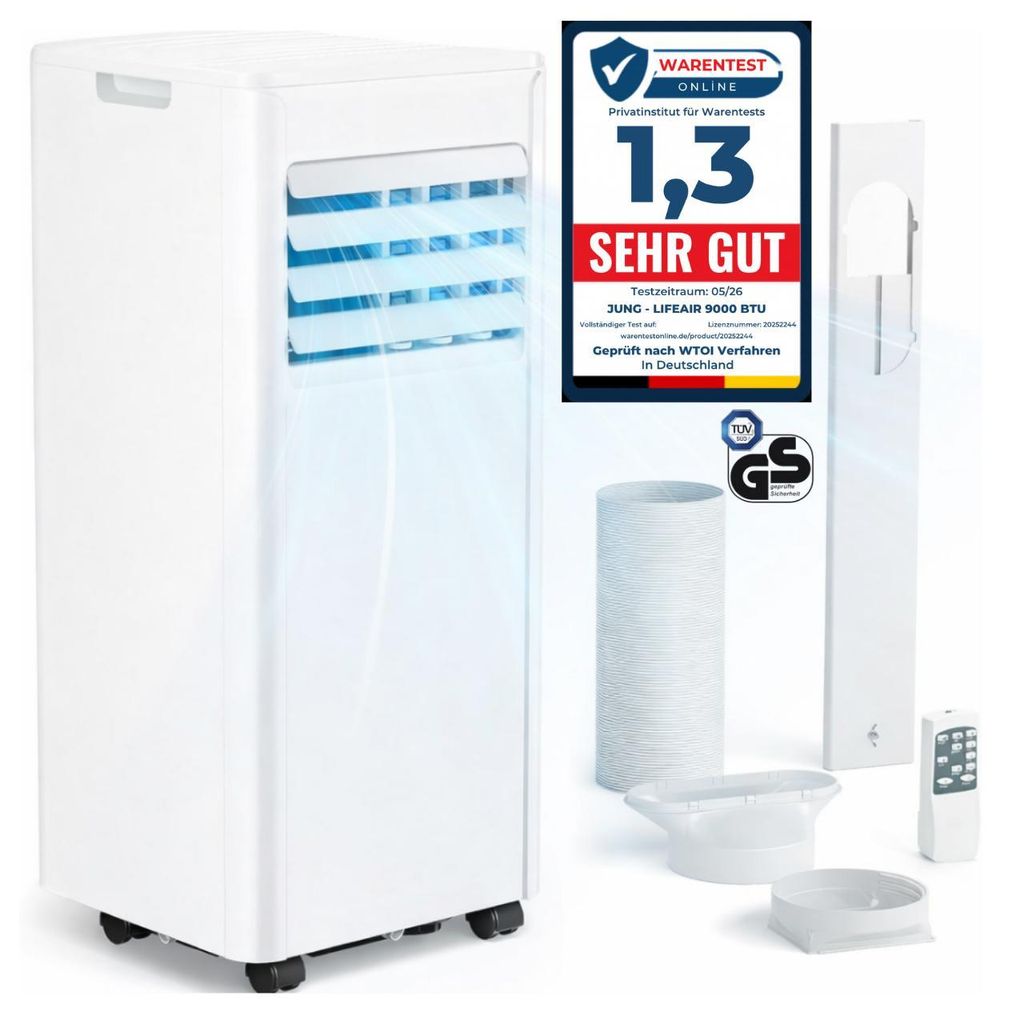 JUNG LIFEAIR Mobile Klimaanlage 1010W 3in1 Klimagerät Produktbild 