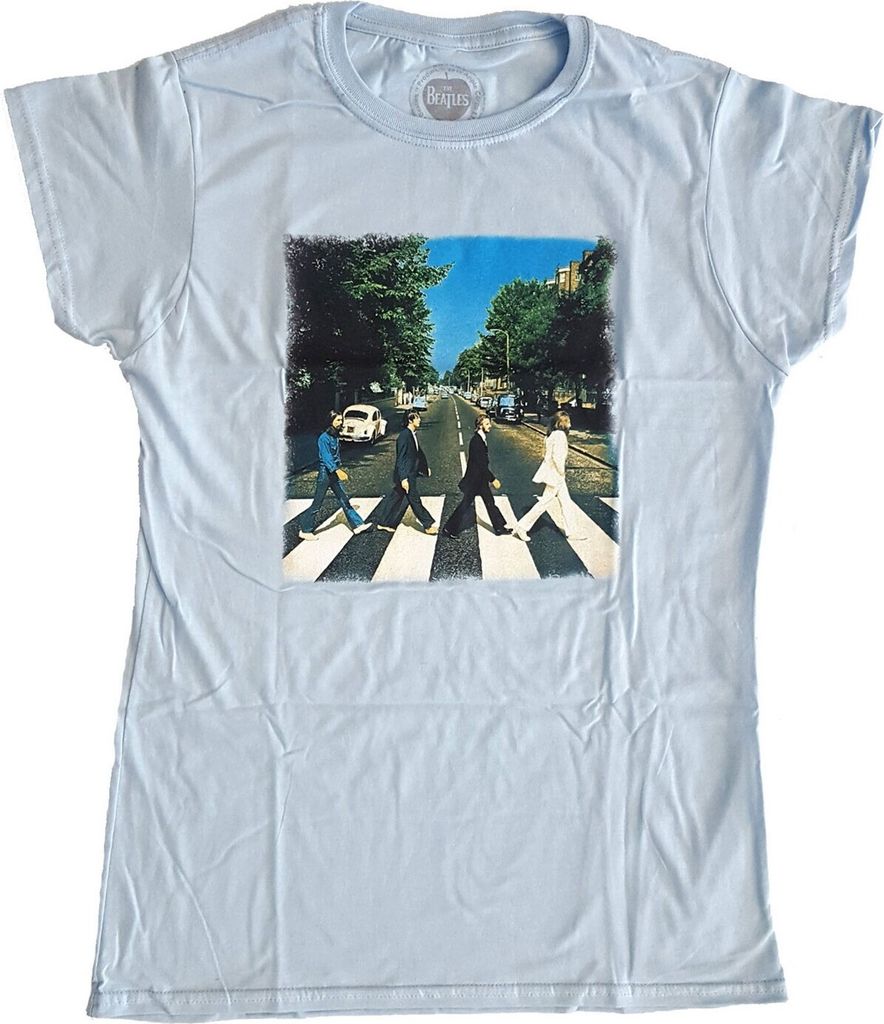 The Beatles - T-Shirt für Damen RO443 (M) (Hellblau)