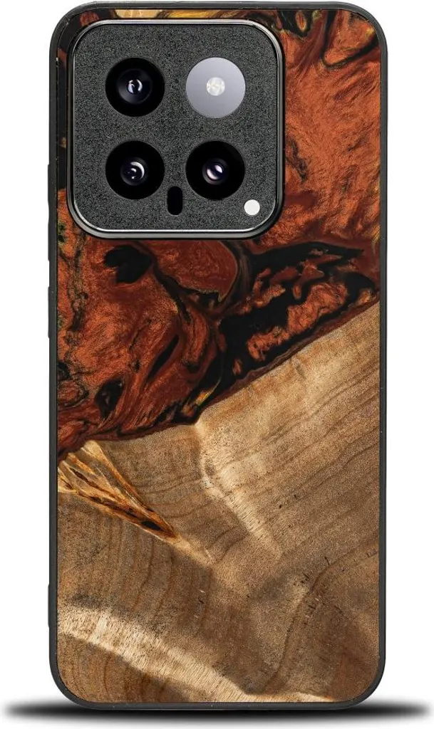 Custodia Artigianale Xiaomi 14 Bewood Feuer - Elementi della Natura
