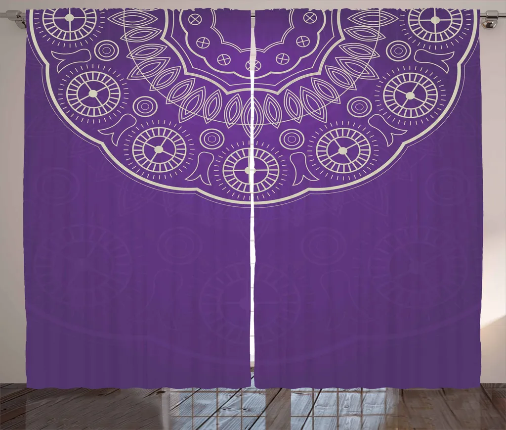 Tenda Soggiorno ABAKUHAUS 280x175 - Viola Mandala Antimacchia