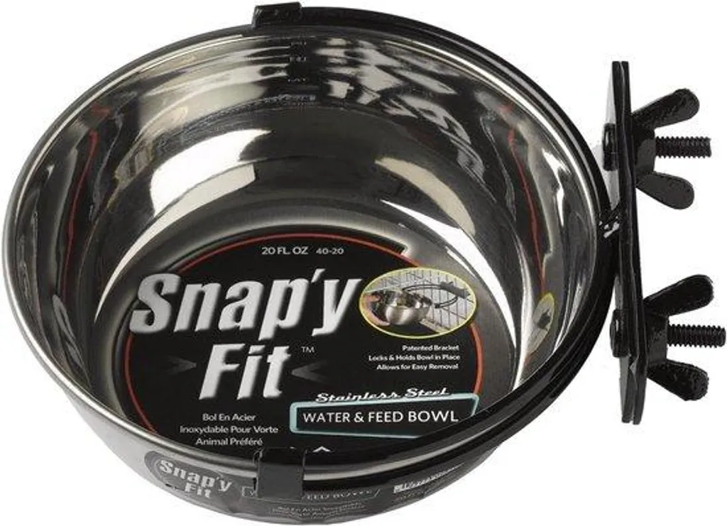 Gamelle inox 20 oz argentée durable et facile à nettoyer pour chat