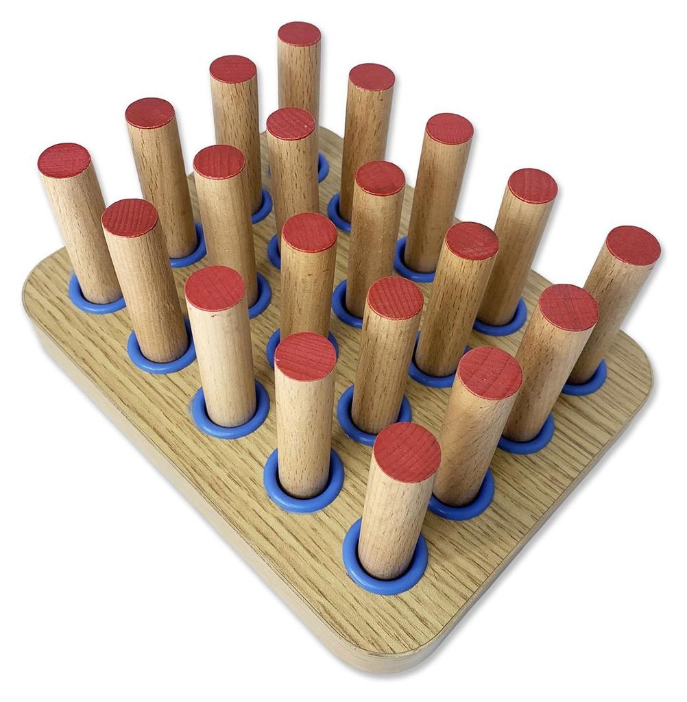 Ergotherapie Steckbrett Holz, Finger Trainingsbrett mit 20 Produktbild 