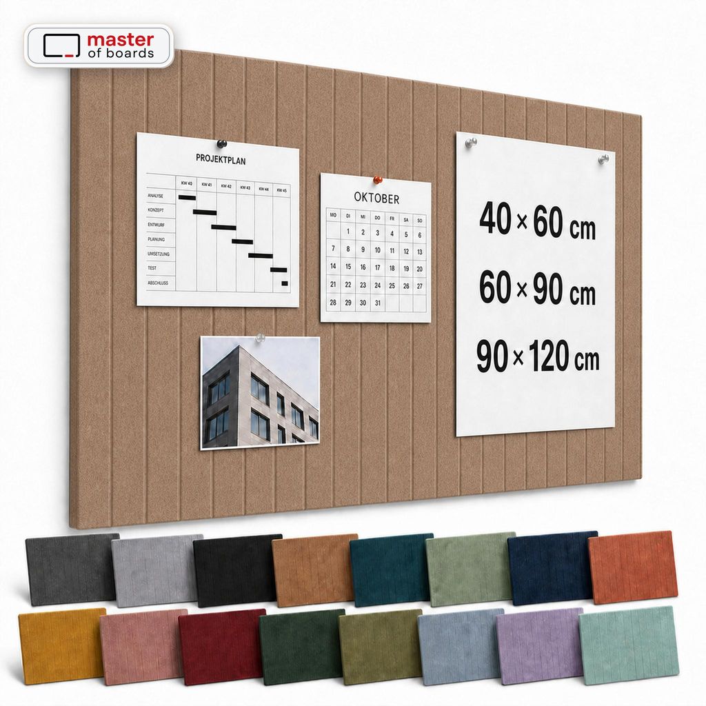 Filz Pinnwand Groove Board schallabsorbierend als Memoboard Produktbild 