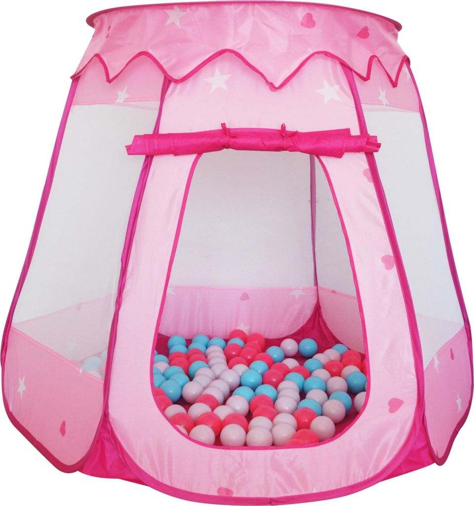 Relaxdays Bällebad mit 100 Bällen, HxBxT: 95 x 118 x 118 Produktbild 