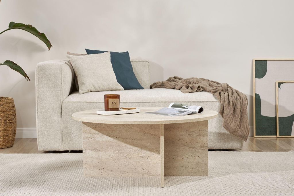 Skye Decor, Soleil - Travertine, Couchtisch, Travertin, 100 Produktbild 