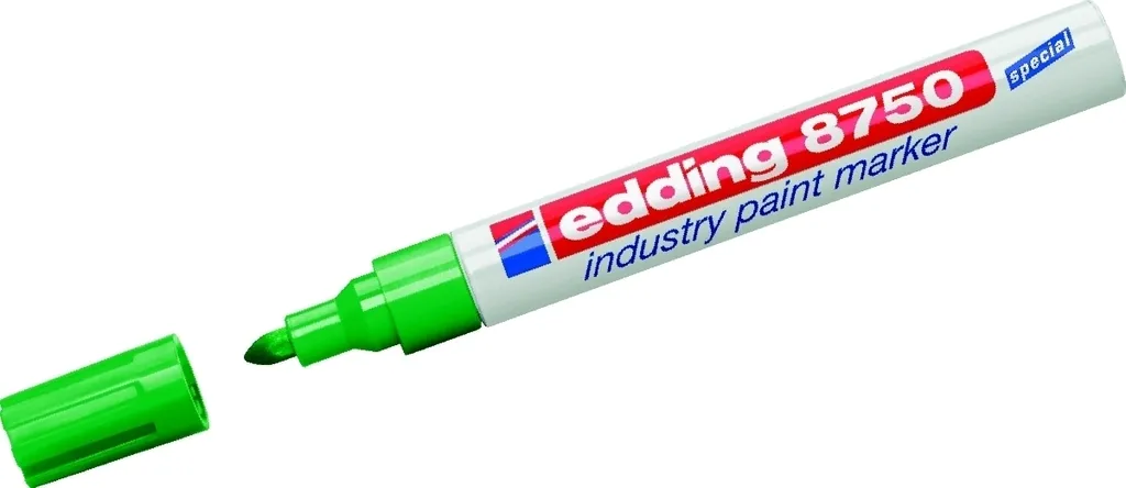 Edding 8750 Marcatore Vernice Verde 2-4 mm | Box 10 Unità Industriali