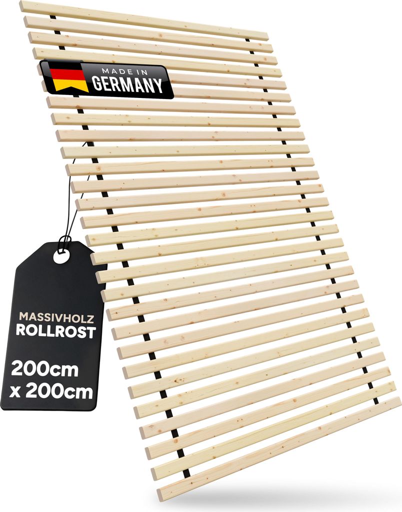 Rollrost " Lamellen - Xandi "  Lattenrost 24 mm 200 x 200 Produktbild 