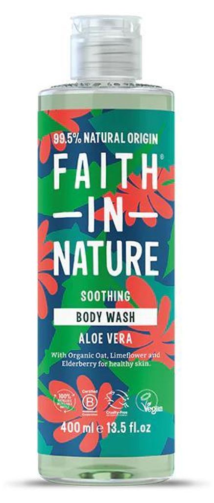 Faith In Nature Body Wash Aloe (400 ml) Productafbeelding 